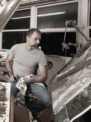 Donato Giancola working in his studio